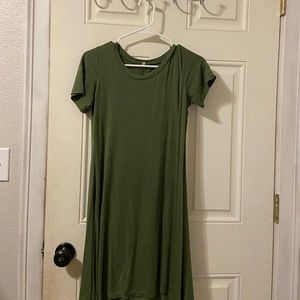 Green T-shirt dress
